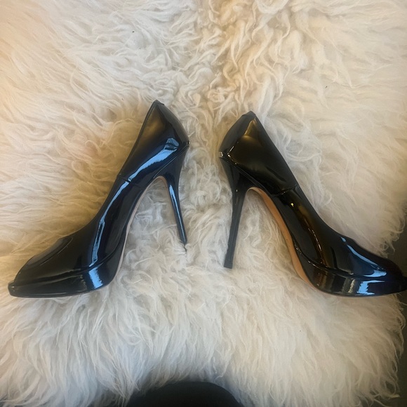 Christian Dior Patent Leather Peep Toe Heels - 6.5 - Picture 4 of 12